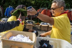 Volunteers; healthcare providers, and social service personnel assist homeless veterans at the Sgt. 1st Class Robert H. Yancey Sr. Stand Down at the National Guard Armory in Cherry Hill, New Jersey, Sept. 22, 2023. At the Stand Down, co-hosted by the New Jersey Department of Military and Veterans Affairs and Stand Down of South Jersey, veterans were provided access to healthcare, mental health screening, substance abuse counseling, social services, legal services, religious counseling, and winter clothing.