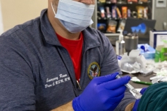 Volunteers; healthcare providers, and social service personnel assist homeless veterans at the Sgt. 1st Class Robert H. Yancey Sr. Stand Down at the National Guard Armory in Cherry Hill, New Jersey, Sept. 22, 2023. At the Stand Down, co-hosted by the New Jersey Department of Military and Veterans Affairs and Stand Down of South Jersey, veterans were provided access to healthcare, mental health screening, substance abuse counseling, social services, legal services, religious counseling, and winter clothing.